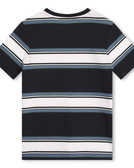 boss-j50721-v98-kb-Blue Cotton Striped T-Shirt