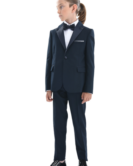 Navy Peak Lapel Suit