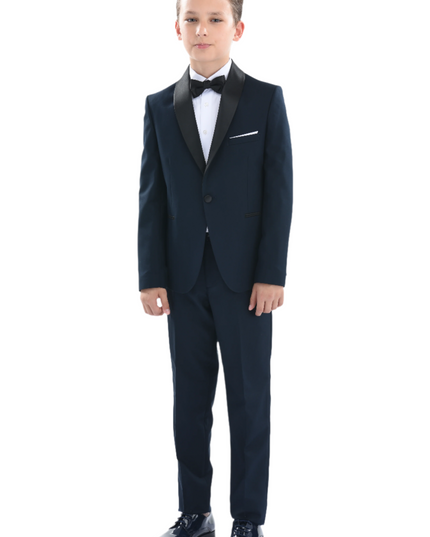 Navy Shawl Lapel Suit