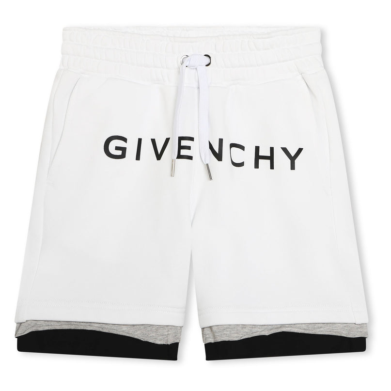 White Logo Shorts