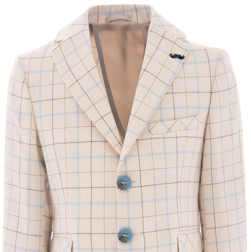 kids-atelier-moustache-kid-boy-baby-22m18-beige-plaid-print-blazer