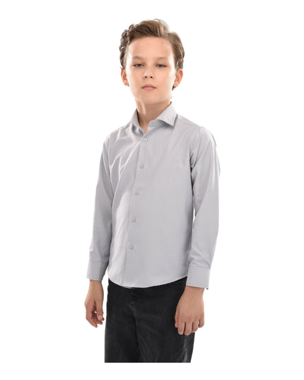 kids-atelier-moustache-kid-boy-baby-gray-solid-dress-shirt-22m03-gray