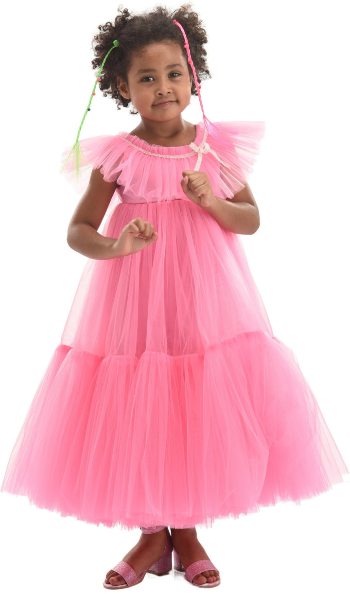 Pink Beckwith Ruffle Dress