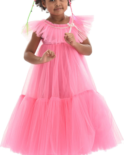 Pink Beckwith Ruffle Dress