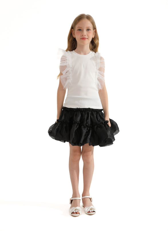 Multicolor Ruth Ruffle Skirt Outfit