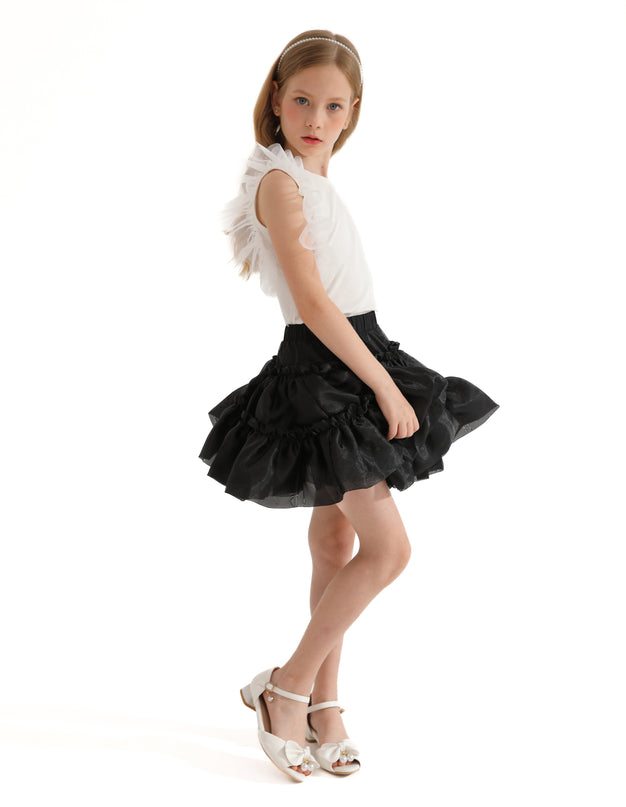 Multicolor Ruth Ruffle Skirt Outfit