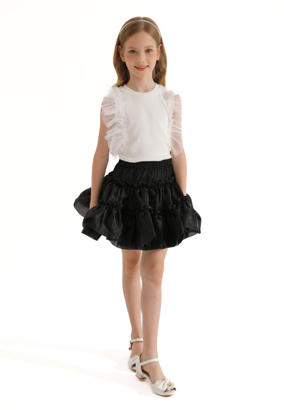 Champagne Tulle Frill T-Shirt