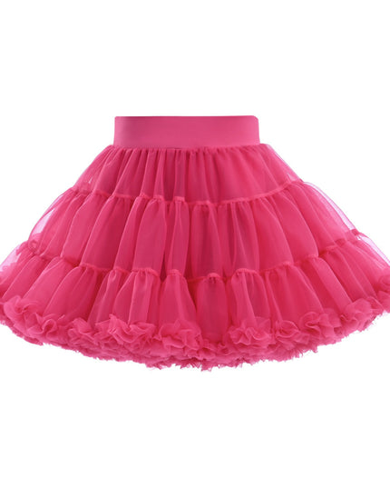 Pink Rouge Bow Tulle Skirt