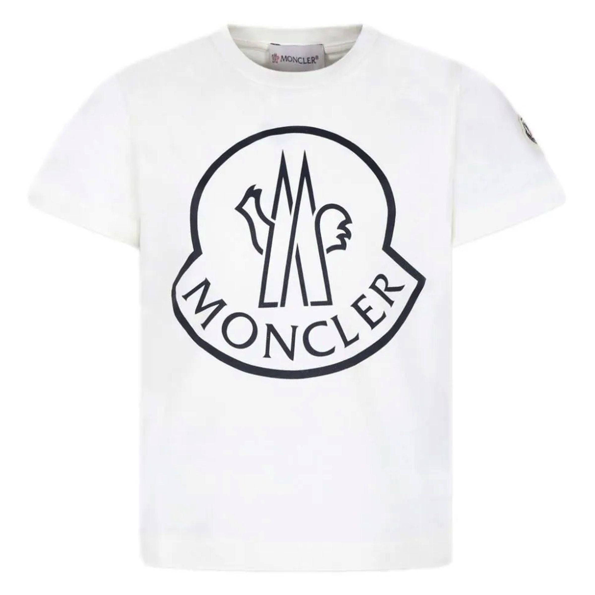 Moncler large logo t shirt best sale