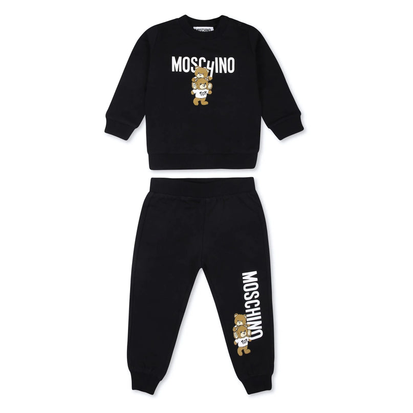 Black Teddy Bear Logo Tracksuit