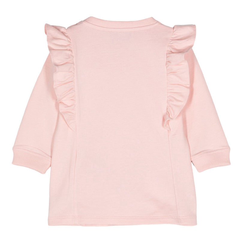 Pink Bear Logo Ruffled Dress