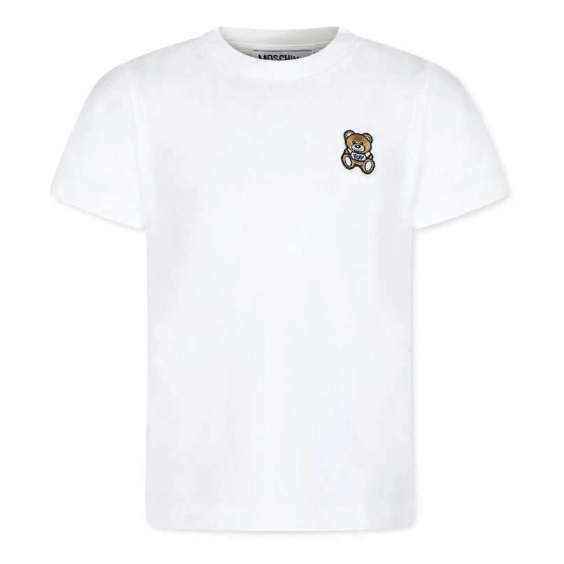 White Small Bear Patch T-Shirt