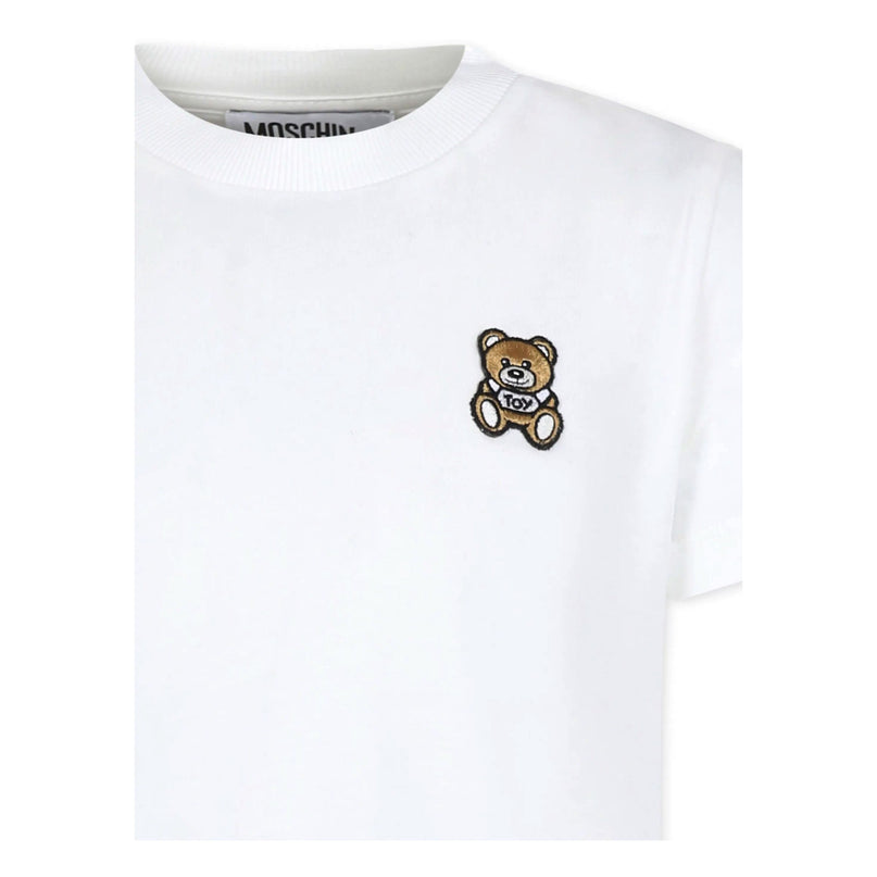 White Small Bear Patch T-Shirt