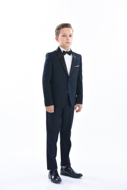 Navy Shawl Lapel Suit