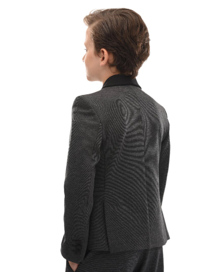 Gray Shawl Lapel Blazer