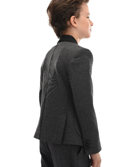 Gray Shawl Lapel Blazer