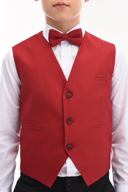 Red Lachlan Vest Outfit Set