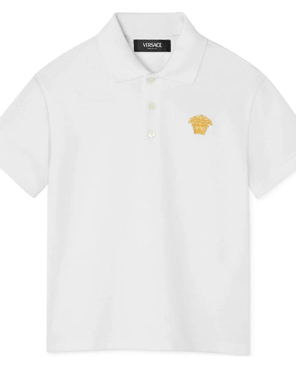 White Logo Polo