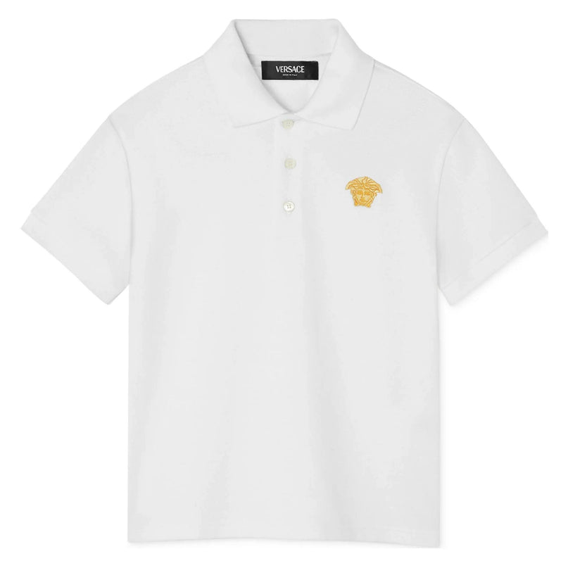 White Logo Polo