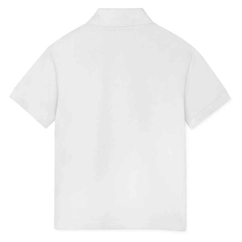 White Logo Polo