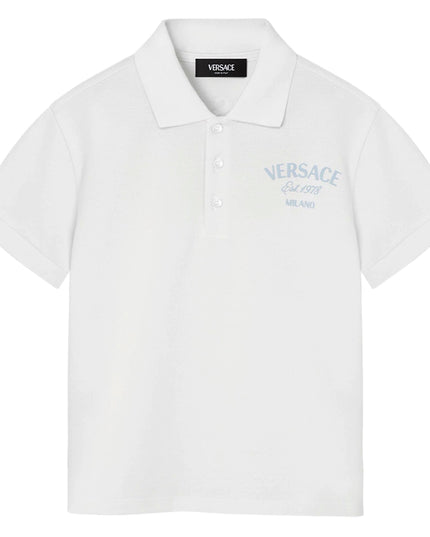 White Logo Polo