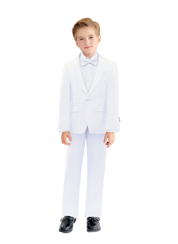 White Shawl Lapel Wool Suit