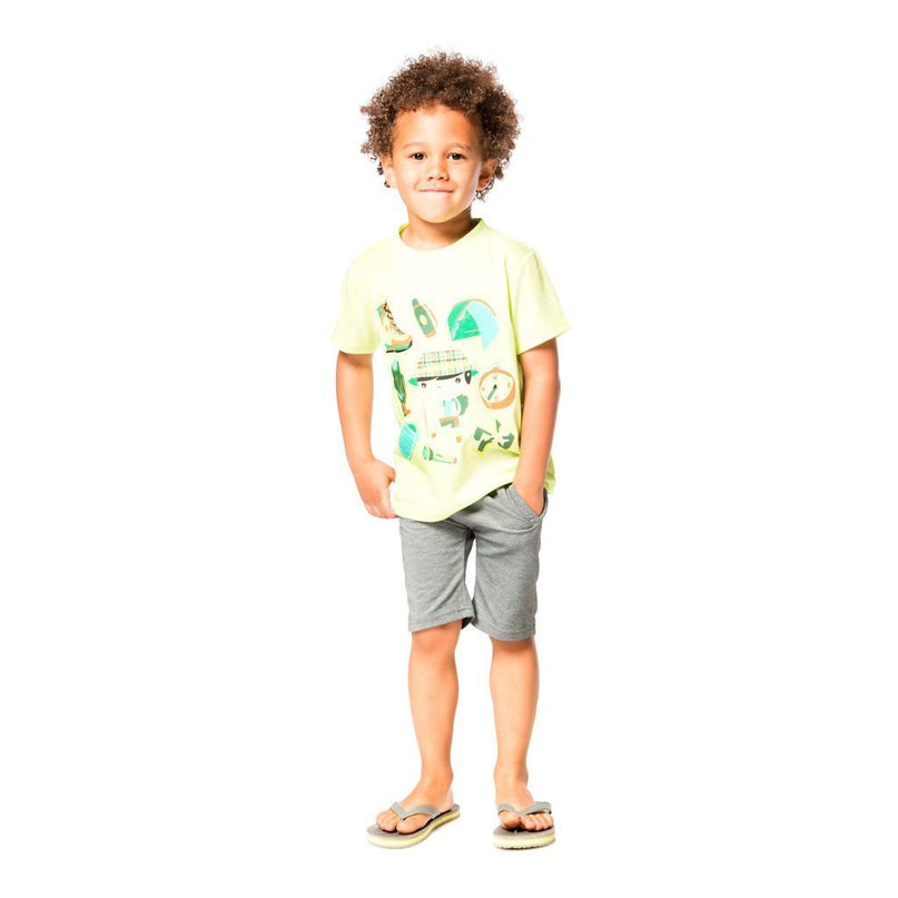 Deux Par Deux Limeade Camping T-shirt-Shirts-Deux Par Deux-kids atelier