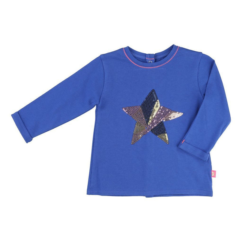 Billieblush Blue Star T-Shirt-Shirts-Billieblush-kids atelier