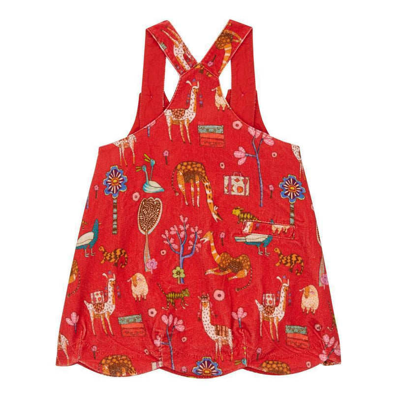 OILILY-Daimaa dress 24 aop Atlas mountain elements red-YF18GDR001-24-Default-Oilily-kids atelier