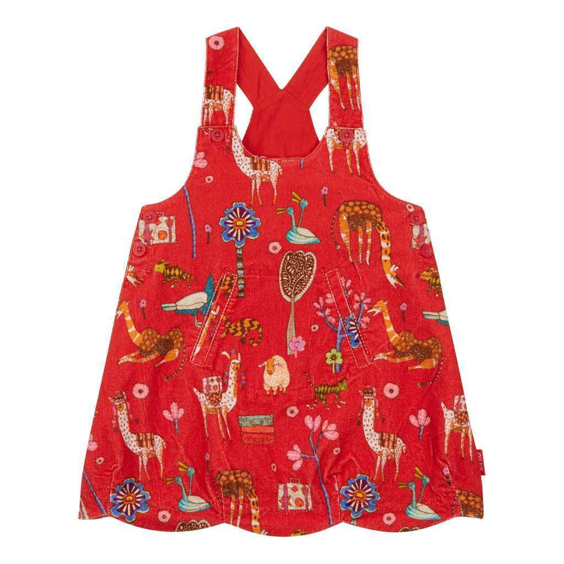 OILILY-Daimaa dress 24 aop Atlas mountain elements red-YF18GDR001-24-Default-Oilily-kids atelier