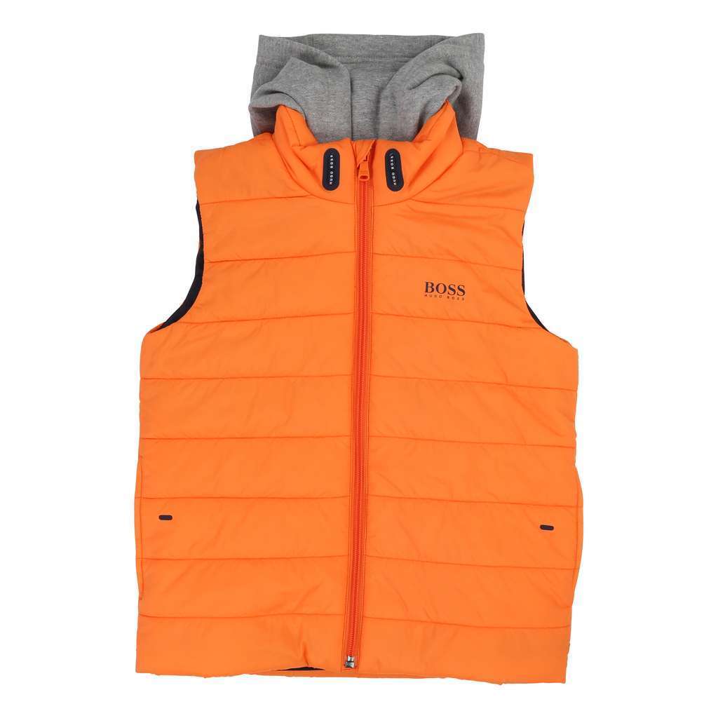 BOSS Kidswear sleeveless down jacket - Orange