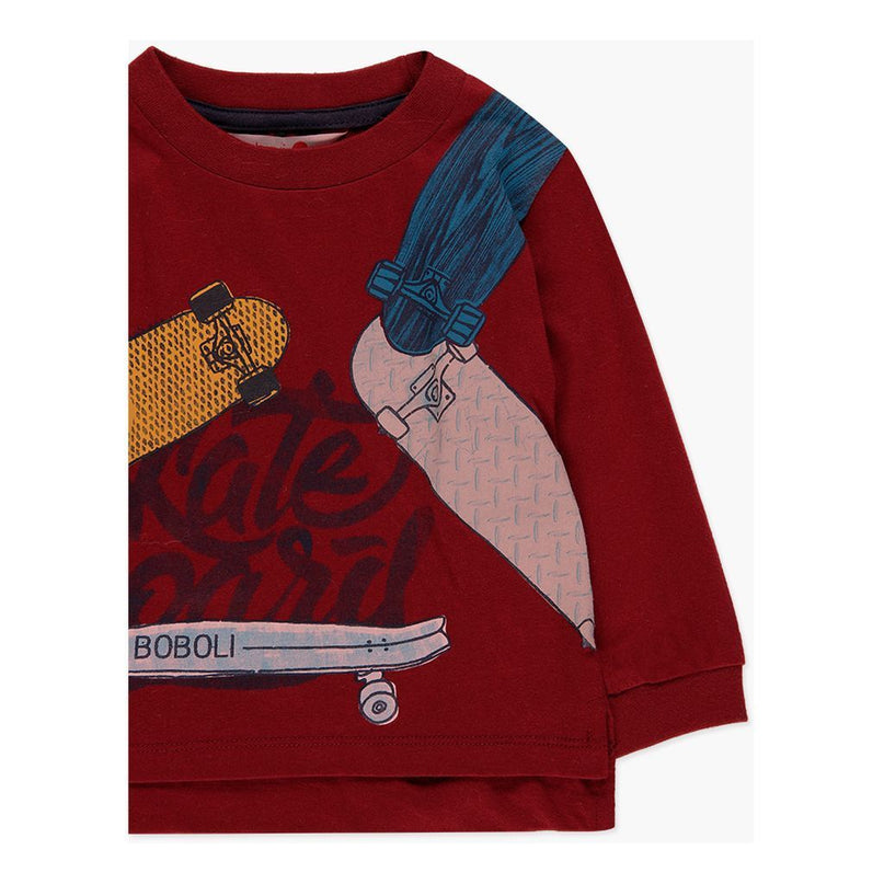 boboli-maroon-knit-t-shirt-318013-3640