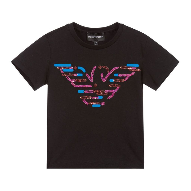 Black Sequin Logo T-shirt