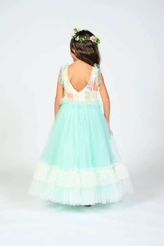 Mint Lynn Embroidered Dress