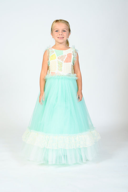 Mint Lynn Embroidered Dress