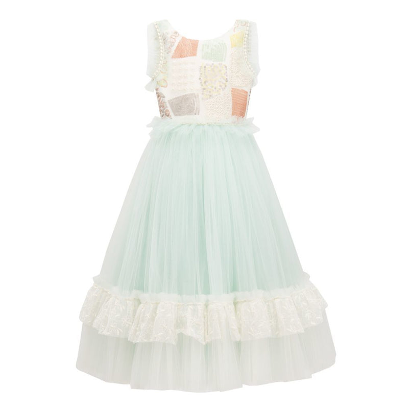 Mint Lynn Embroidered Dress