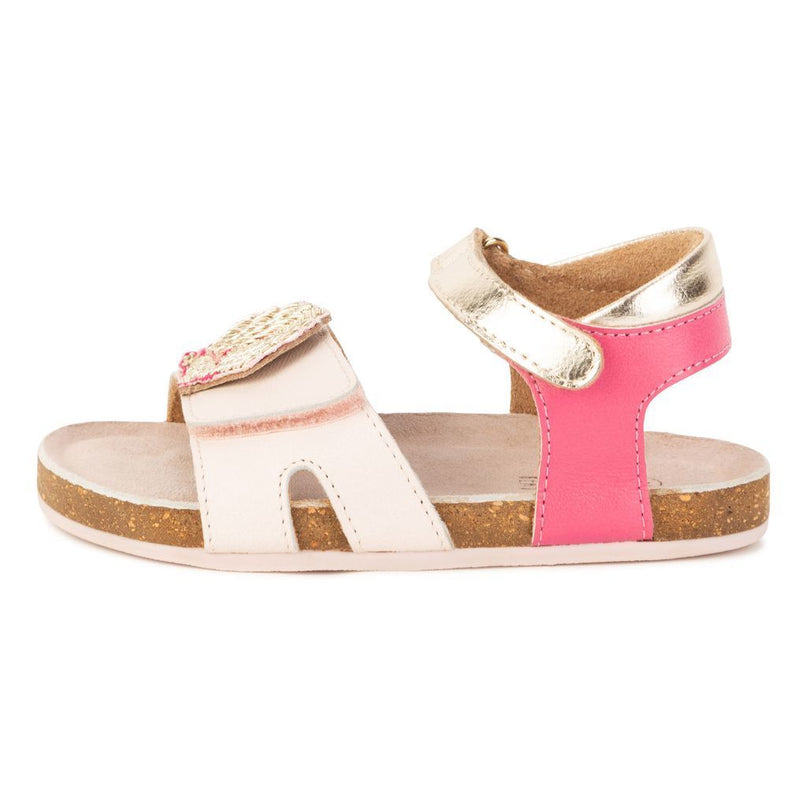 Beige Crown Strap Sandals