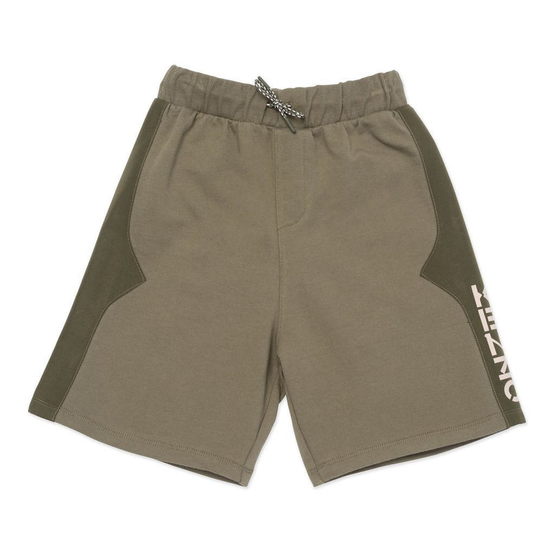 kenzo-Bermuda Green Shorts-k24037-688