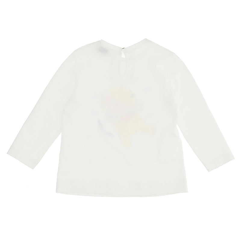 monnalisa-Winnie The Pooh White Long Sleeve T-Shirt-398614p6-8002-0001