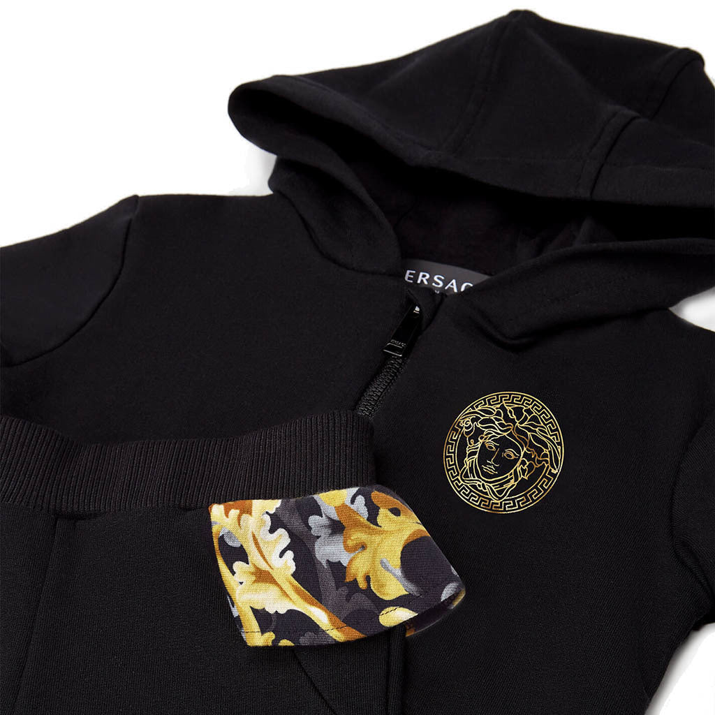 Versace black store and gold tracksuit