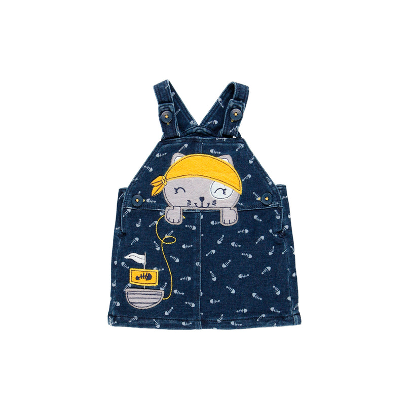 Blue Kitten Pinafore Outfit