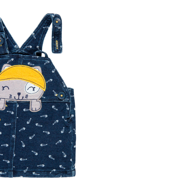 Blue Kitten Pinafore Outfit