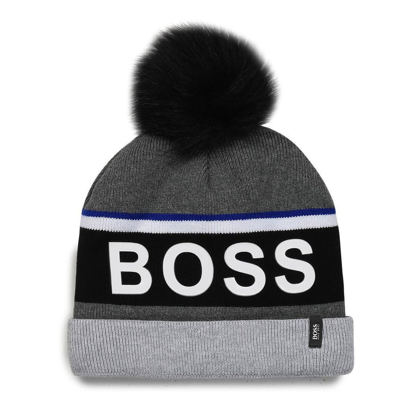 boss-Gray Pull On Hat-j21244-a45