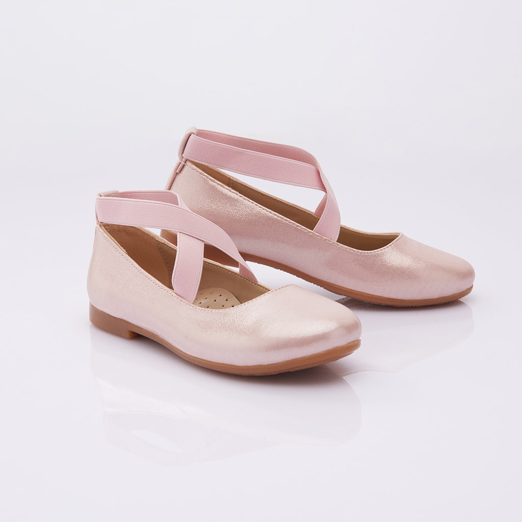 Pink satin 2025 ballet flats