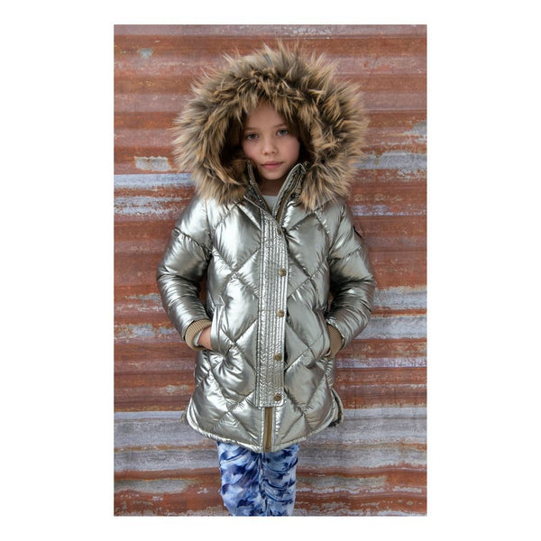 Silver Sloan Puffer Coat - kids atelier