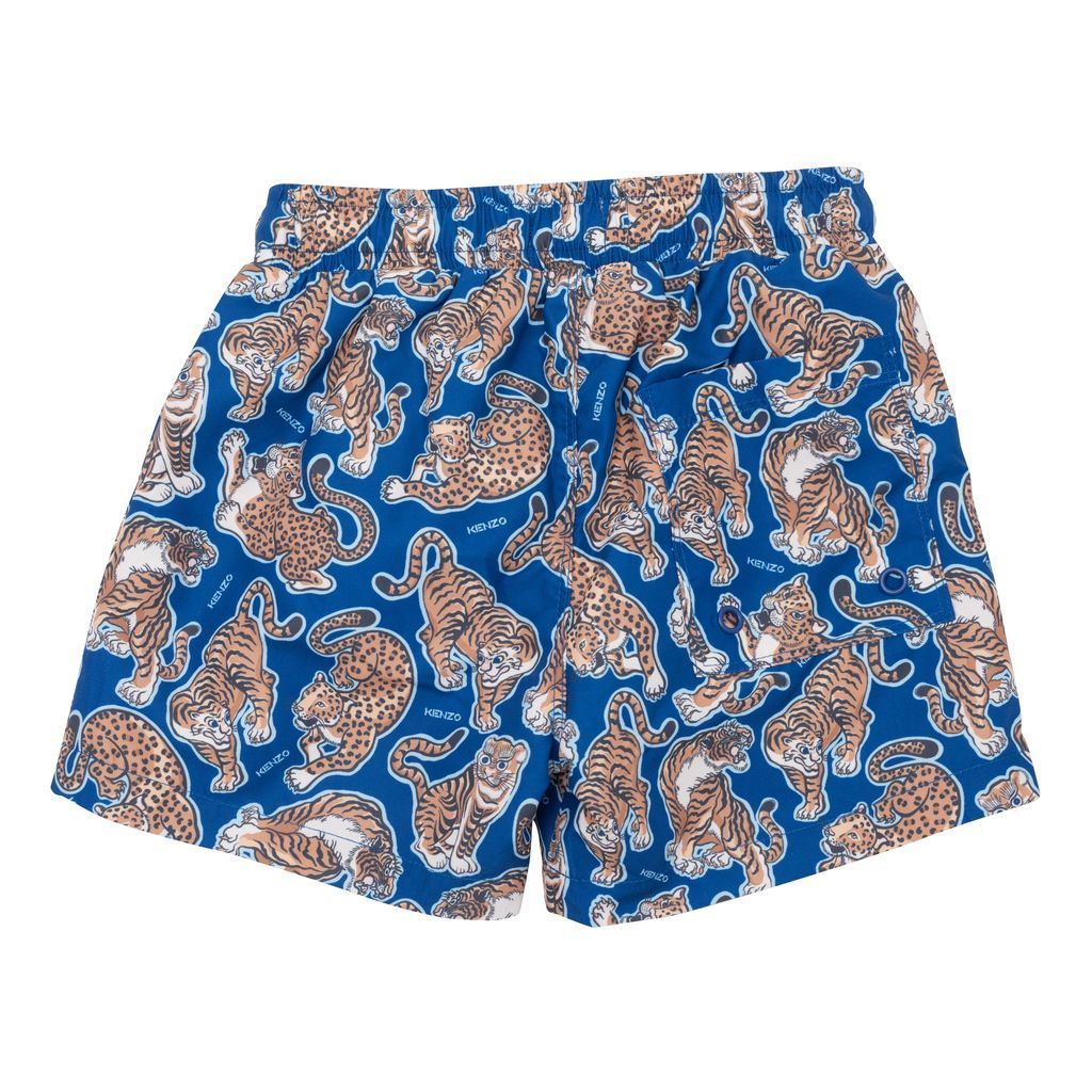 Louis Vuitton Men's Blue Polyester Chapman Lion Swim Shorts