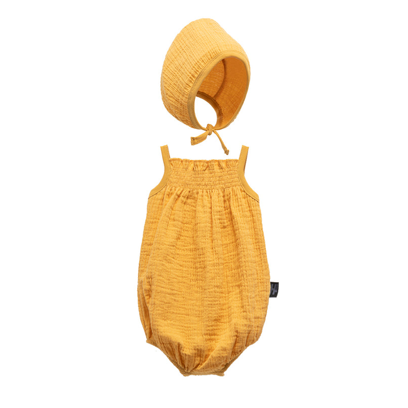 Mustard Bodysuit & Cap Set