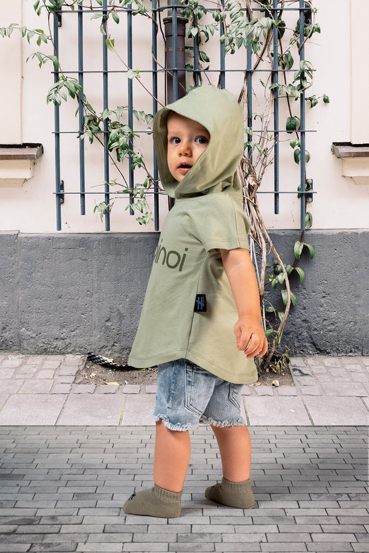 Khaki Logo Hooded Outfit