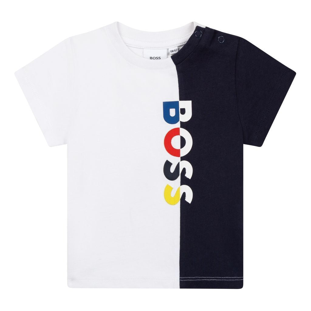 Boss Kids logo T-shirt - Blue