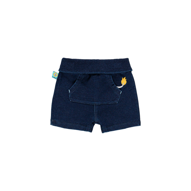 Boboli-BLUE-Fleece bermuda shorts denim for baby boy-134198-BLUE